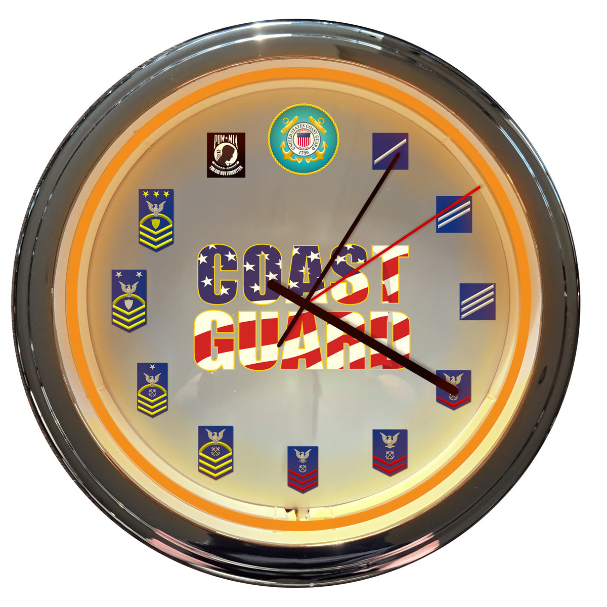 Coast Guard - 15" NEON Wall Clock