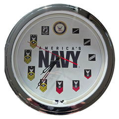 Navy - 15" NEON Wall Clock