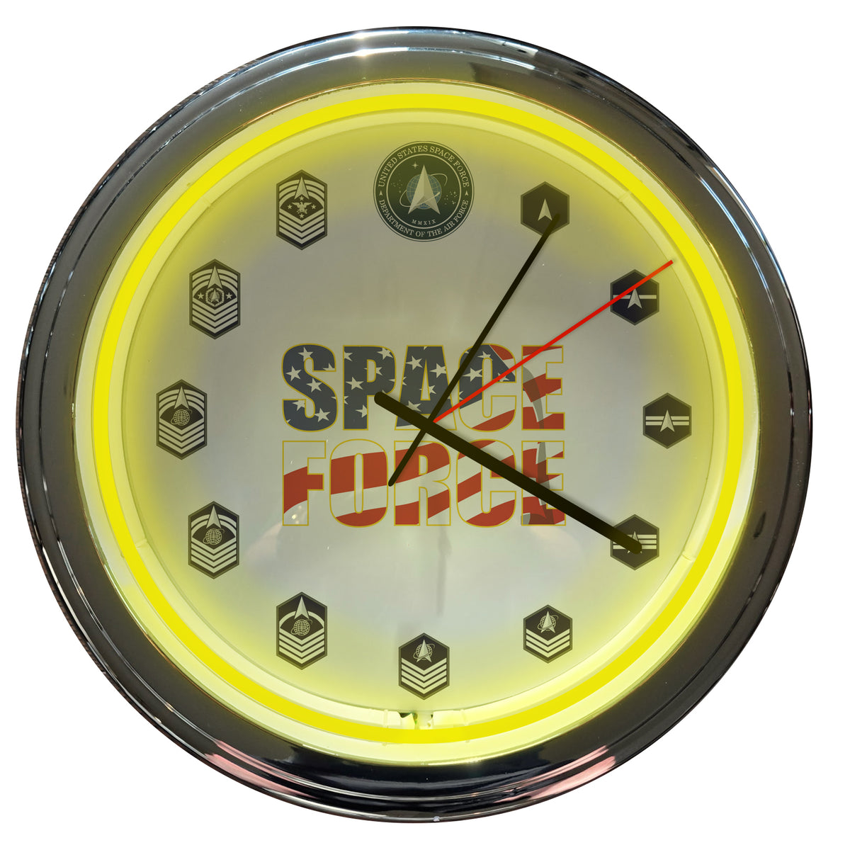 Space Force - 15" NEON Wall Clock