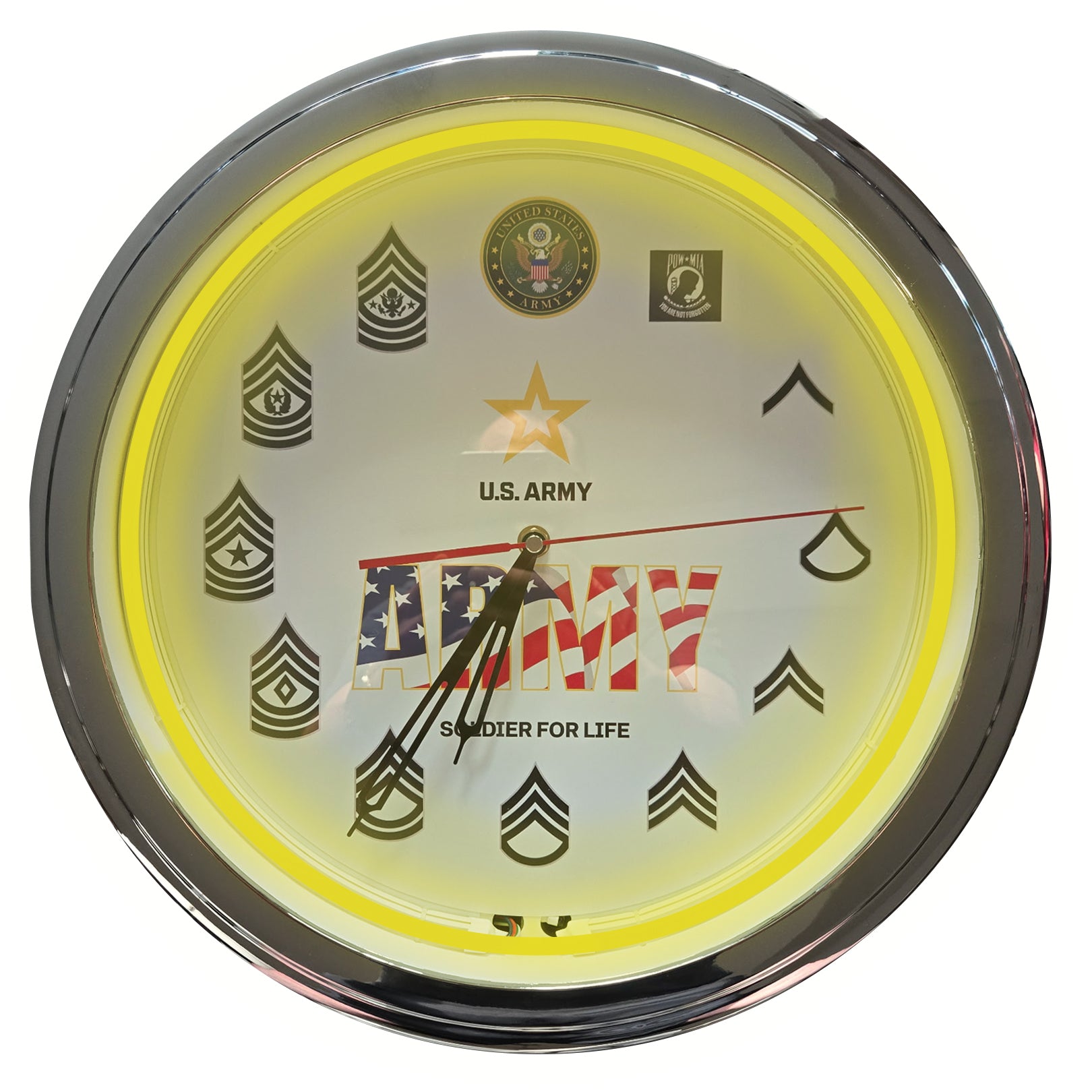 Army - 15" NEON Wall Clock