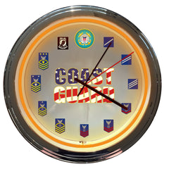 Coast Guard - 15" NEON Wall Clock