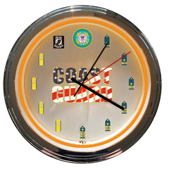 Coast Guard - 15" NEON Wall Clock