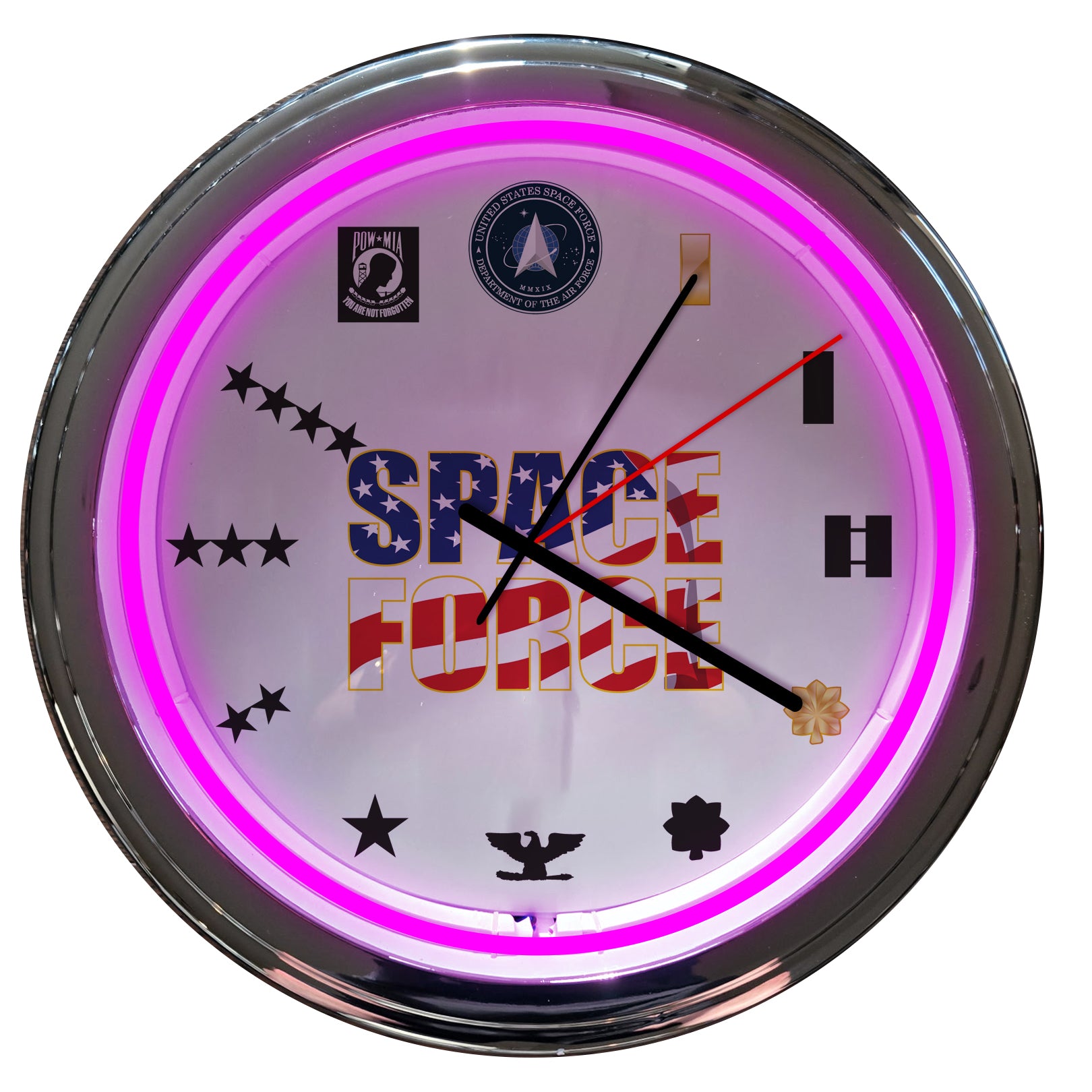 Space Force - 15" NEON Wall Clock